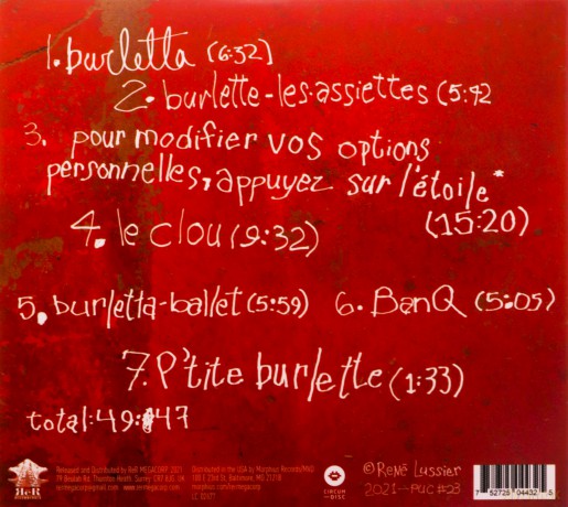 Rene Lussier: Completment Marteau [CD]