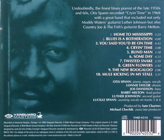 Otis Spann: Cryin Time [CD]