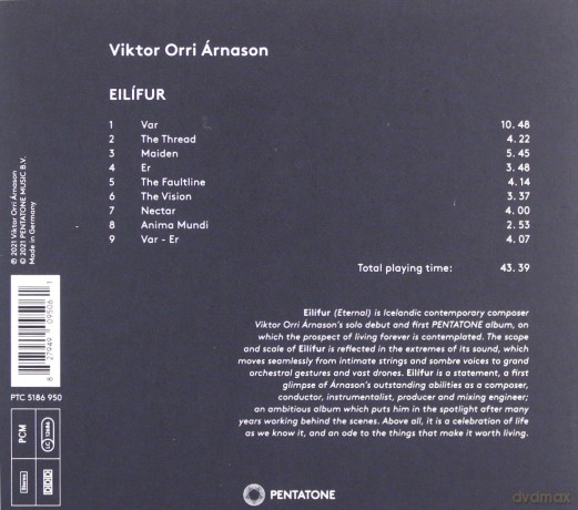 Viktor Orri Arnason: Eilifur [CD]