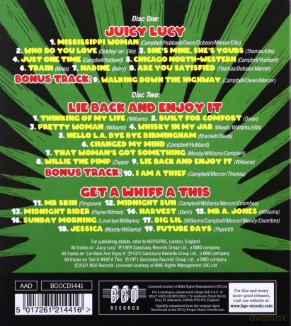 Juicy Lucy: Juicy Lucy / Lie Back And Enjoy It / Get A Whiff A This + Bonus Tracks [2CD]