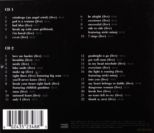 Ariana Grande: K Bye For Now (Swt Live) (RSD 2021) [2CD]