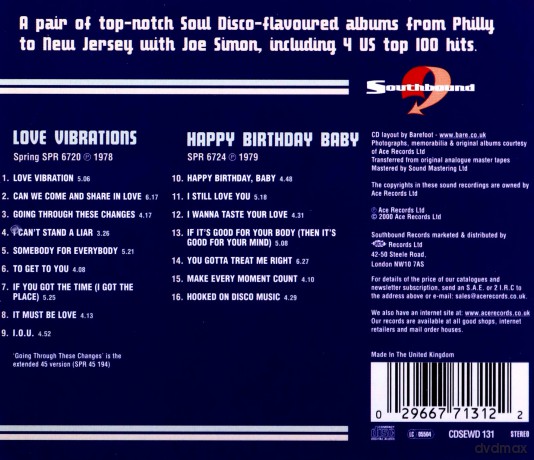 Joe Simon: Love Vibrations/ Happy Birthday Baby [CD]