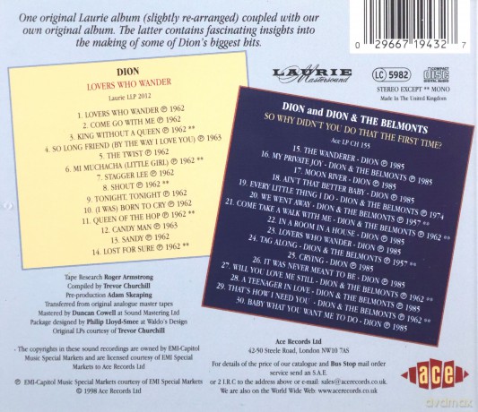 Dion & The Belmonts: Lovers Who Wander & [CD]