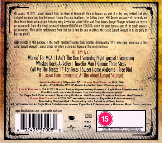Lynyrd Skynyrd: Lynyrd Skynyrd Live At Knebwirth 76 [2CD]