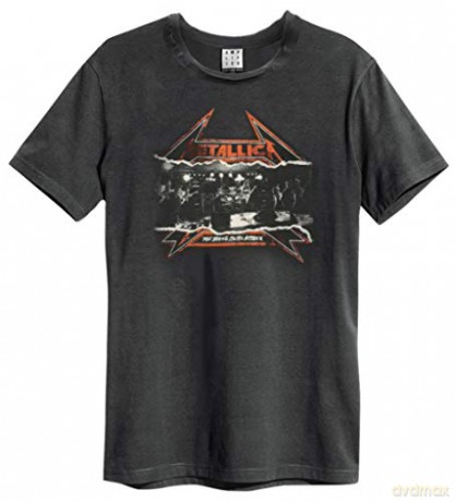 Metallica: Metallica - Young Metal Attack Amplified Vintage Charcoal L T-shirt
