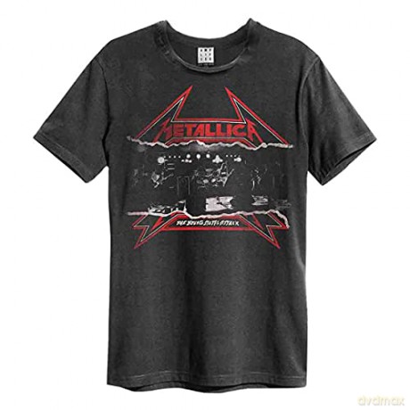 Metallica: Metallica - Young Metal Attack Amplified Vintage Charcoal S T-shirt