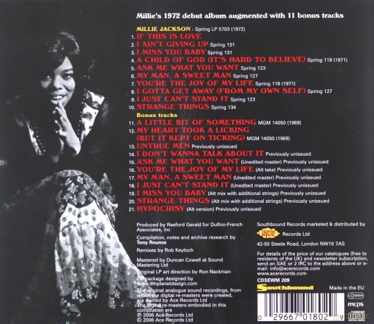 Millie Jackson: Millie Jackson [CD]