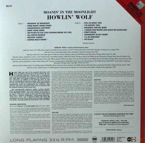Howlin Wolf: Moanin In The Moonlight (+4 Bonus Tracks) [2xWinyl]