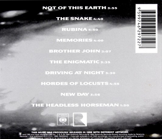 Joe Satriani: Not Of This Earth [CD]
