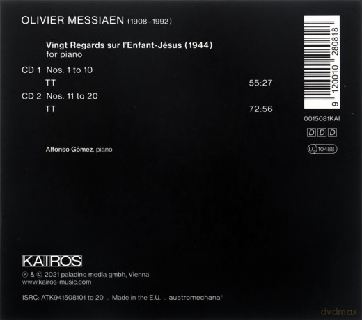Alfonzo Gomez: Olivier Messiaen: Vingt Regards Sur LEnfant-Jesus [2CD]