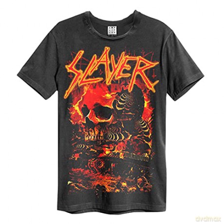 Slayer: Slayer War Skull Amplified Vintage Charcoal L T-shirt