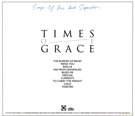 Times Of Grace: Songs Of Loss And Separation [CD]