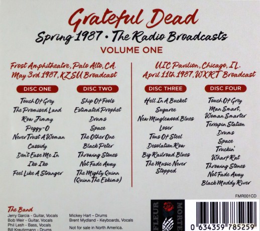 Grateful Dead: Spring 1987: The Radio Broadcasts Volume One [4CD]