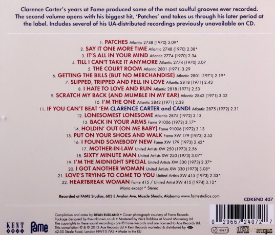 Clarence Carter: The Fame Singles - Vol 2 - 1970 -73 [CD]