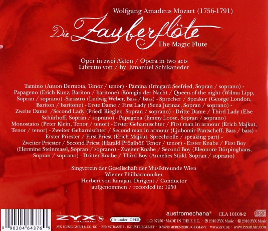 Die Zauberflöte/The Magic Flut [2CD]