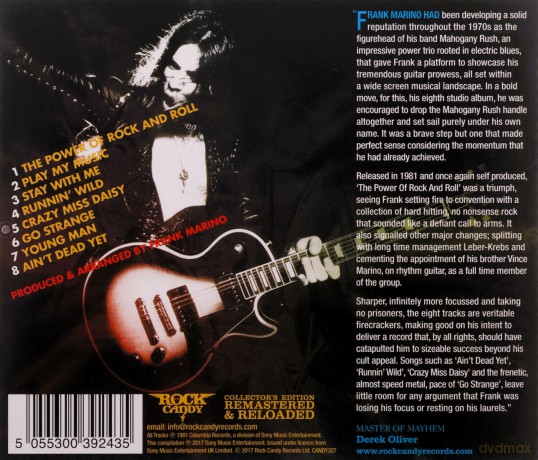 Frank Marino: The Power Of Rock N Roll [CD]