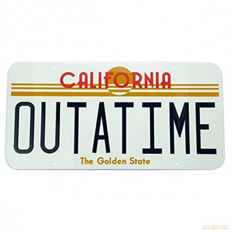BACK TO THE FUTURE Metal plate OUTATIME (28x38)