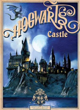HARRY POTTER Zestaw plakatów Retro Hogwarts&Diagon (52x38) 2 szt.