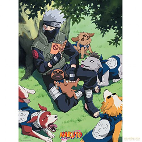 NARUTO Poster Kakashi and dogs (52x38)
