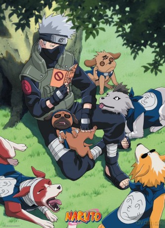 NARUTO Poster Kakashi and dogs (52x38)