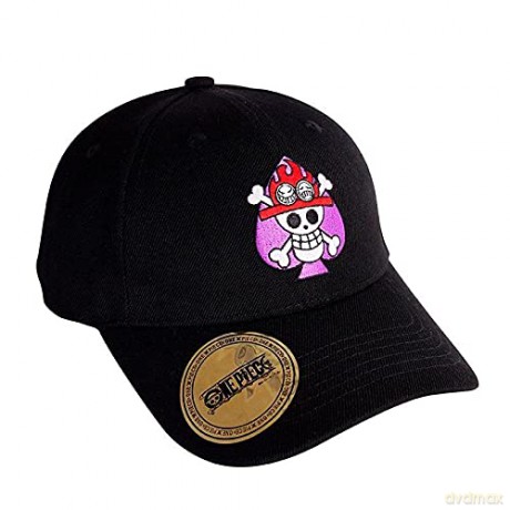 ONE PIECE Cap Black Aces Skull