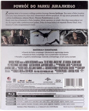 Park Jurajski 2. Zaginiony Świat (Platinum Collection) [Blu-Ray]