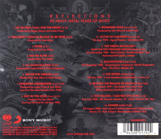 Judas Priest: Reflections - 50 Heavy Metal Years of Music [CD]