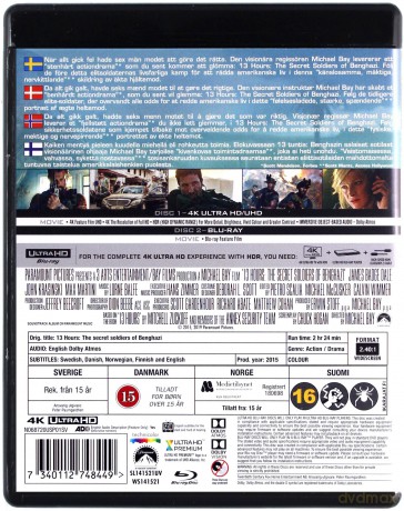 13 Hours (13 godzin: Tajna misja w Benghazi) [Blu-Ray 4K]+[Blu-Ray]