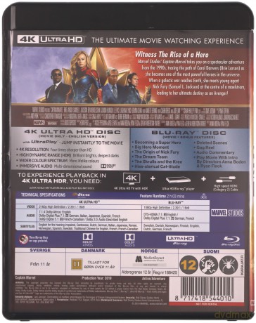 Captain Marvel (Kapitan Marvel) [Blu-Ray 4K]+[Blu-Ray]