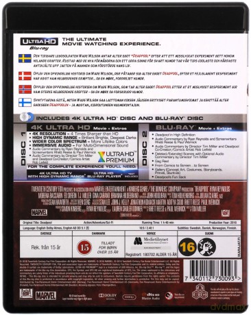 Deadpool [Blu-Ray 4K]+[Blu-Ray]