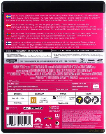 Grease (40th Anniversary) [Blu-Ray 4K]+[Blu-Ray]