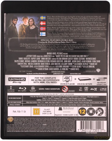 Harry Potter i Insygnia Śmierci: Część I [Blu-Ray 4K]+[Blu-Ray]