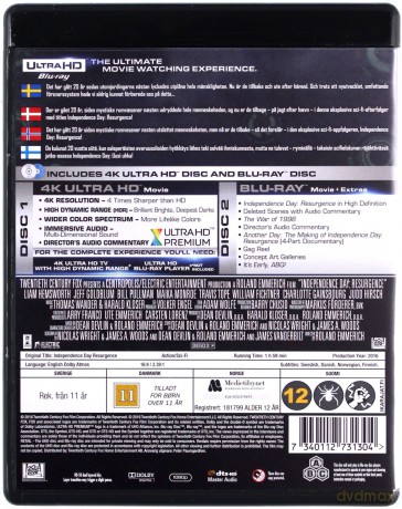 Independence Day 2 - Resurgence (Dzień Niepodległości: Odrodzenie) [Blu-Ray 4K]+[Blu-Ray]