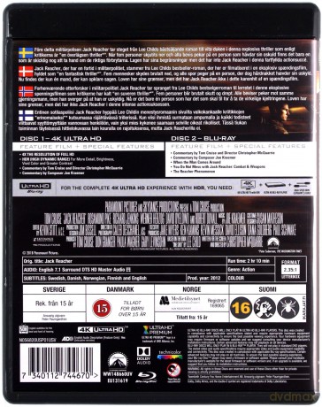 Jack Reacher (Jack Reacher: Jednym strzałem) [Blu-Ray 4K]+[Blu-Ray]