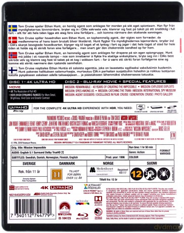 Mission: Impossible [Blu-Ray 4K]+[Blu-Ray]