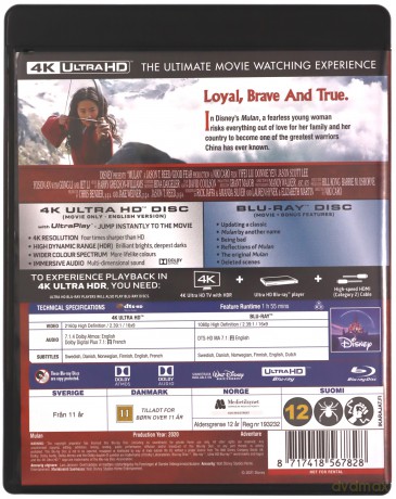 Mulan [Blu-Ray 4K]+[Blu-Ray]