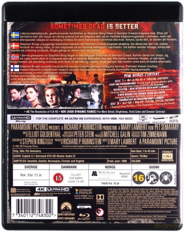 Pet Sematary (Smętarz dla zwierzaków) [Blu-Ray 4K]+[Blu-Ray]