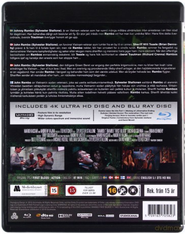 Rambo: First Blood (Rambo: Pierwsza krew) [Blu-Ray 4K]+[Blu-Ray]