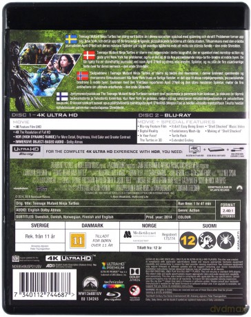 Teenage Mutant Ninja Turtles (Wojownicze żółwie ninja) [Blu-Ray 4K]+[Blu-Ray]