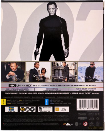 007 James Bond Daniel Craig Kolekcja [BOX] [4xBlu-Ray 4K]+[4xBlu-Ray]