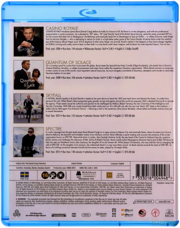 007 James Bond Daniel Craig Kolekcja [BOX] [4xBlu-Ray 4K]+[4xBlu-Ray]