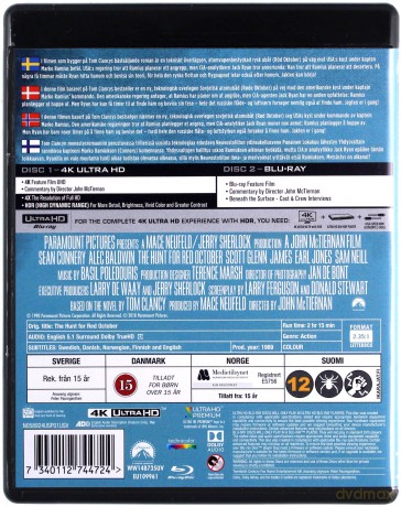 The Hunt for Red October (Polowanie na Czerwony Październik) [Blu-Ray 4K]+[Blu-Ray]