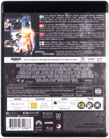 Transformers [Blu-Ray 4K]+[Blu-Ray]