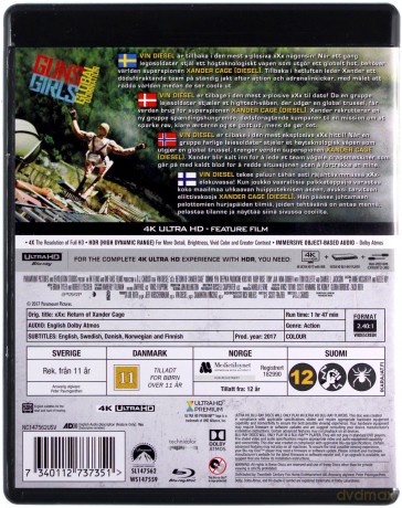 xXx - The Return Of Xander Cage (xXx: Reaktywacja) [Blu-Ray 4K]+[Blu-Ray]