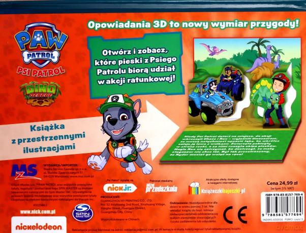 Psi Patrol. Opowiadania 3D. Dino akcja [KSIĄŻKA]