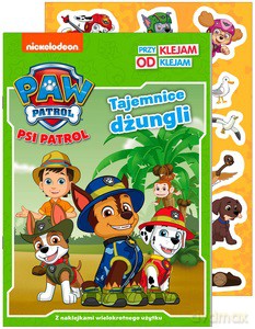 Psi Patrol. Przyklejam Odklejam. Tajemnice dżungli [KSIĄŻKA]