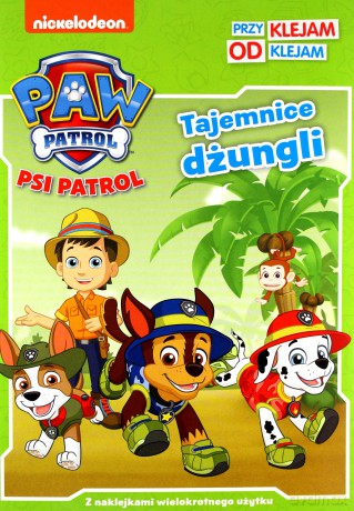 Psi Patrol. Przyklejam Odklejam. Tajemnice dżungli [KSIĄŻKA]