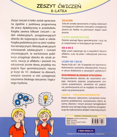 Zeszyt ćwiczeń 6-latka - Tamara Michałowska [KSIĄŻKA]