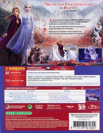 Frozen II (Kraina lodu II) (Disney) [Blu-Ray 3D]+[Blu-Ray]