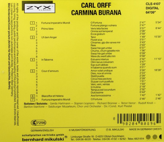 Carmina Burana [CD]